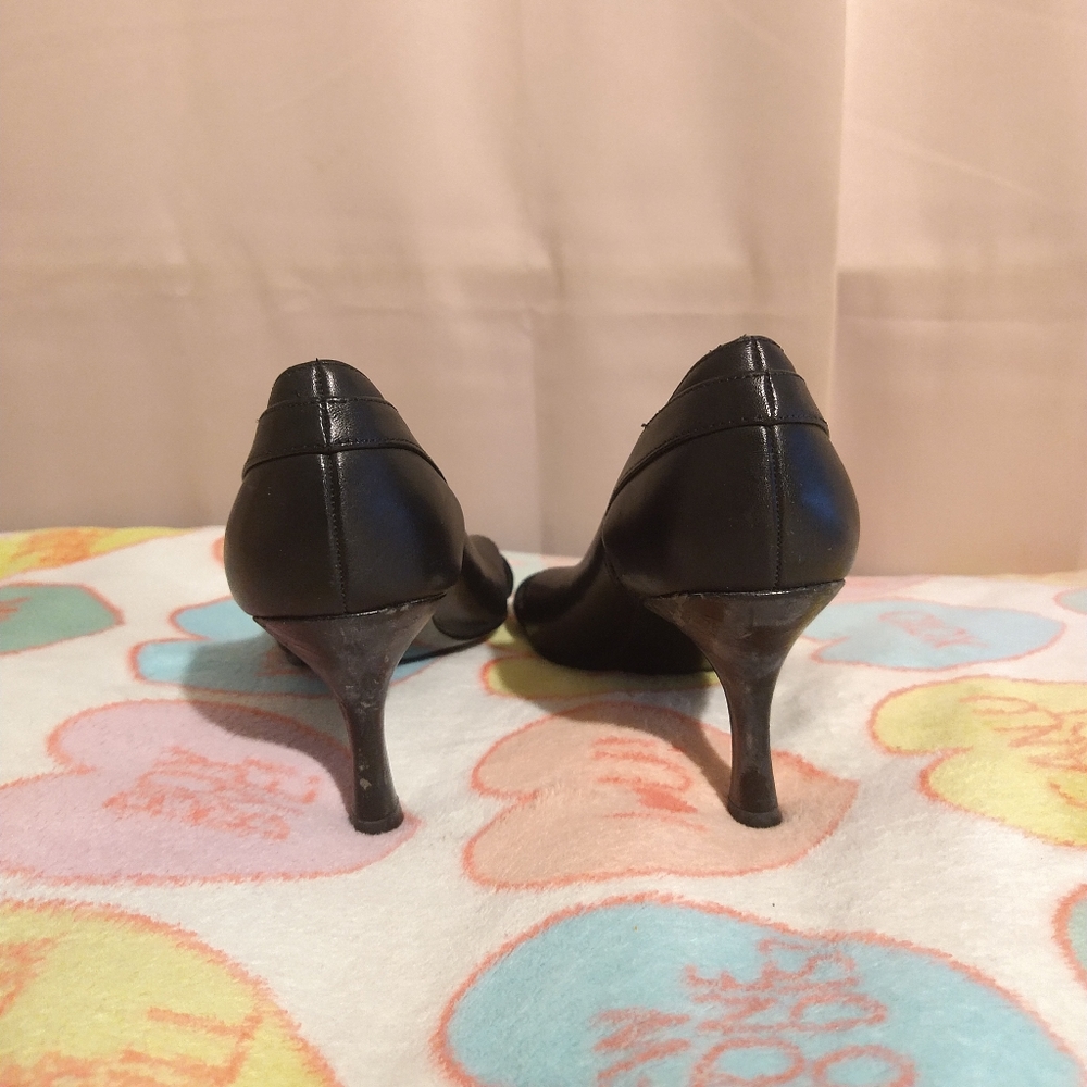 Merona 🦋 Black Open toed Heels - Picture 3 of 4